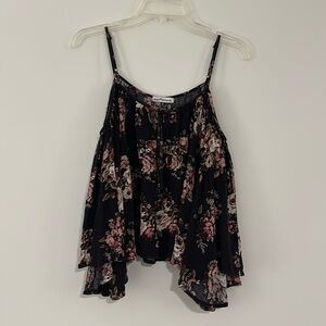 Dainty Hooligan Flowy cold shoulder boho floral blouse